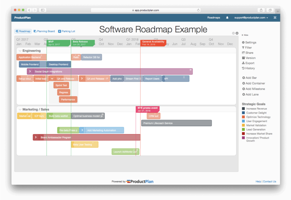 ProductPlan Software Roadmap software-roadmap